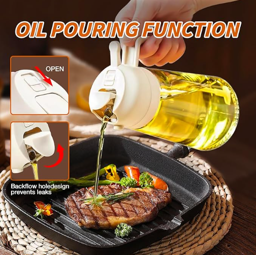 Oil Sprayer for Cooking 2 in 1