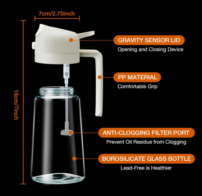 Oil Sprayer for Cooking 2 in 1