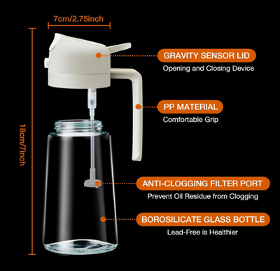 Oil Sprayer for Cooking 2 in 1